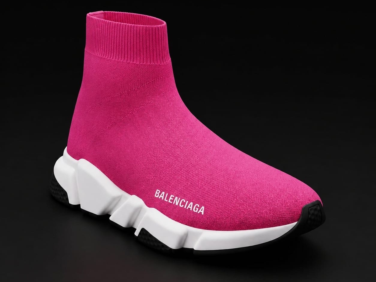 Balenciaga Pink Speed Sock Shoe